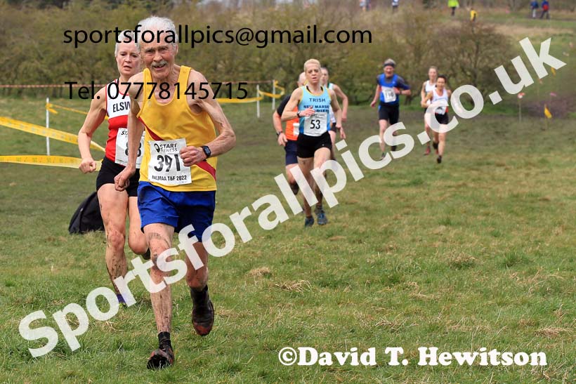 Womens and Mens 65+ in the 2023 BMAF Cross Country Champs., Wallsend. Photo: David T. Hewitson/Sports for All Pics